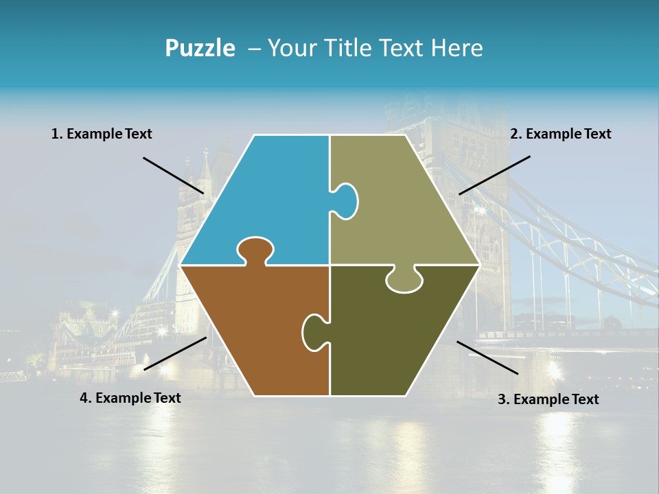 Architecture Bridge City Dark Dusk Late Lights London Ni Attraction Landmark PowerPoint Template