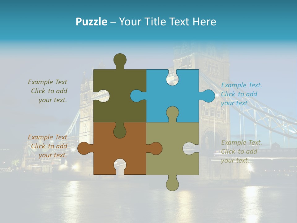 Architecture Bridge City Dark Dusk Late Lights London Ni Attraction Landmark PowerPoint Template