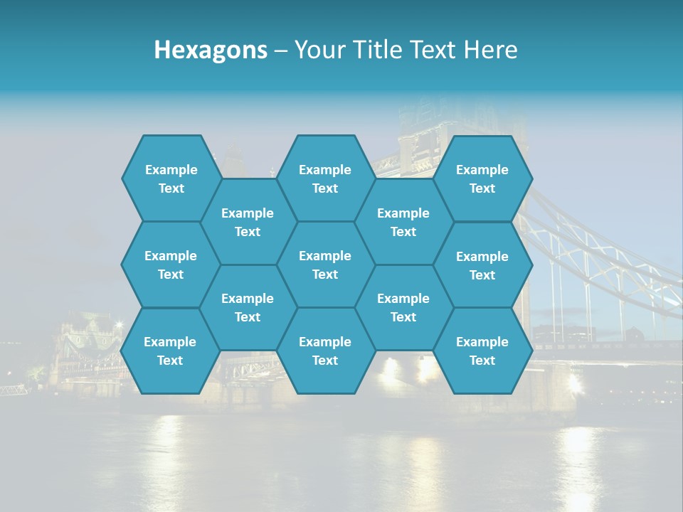 Architecture Bridge City Dark Dusk Late Lights London Ni Attraction Landmark PowerPoint Template