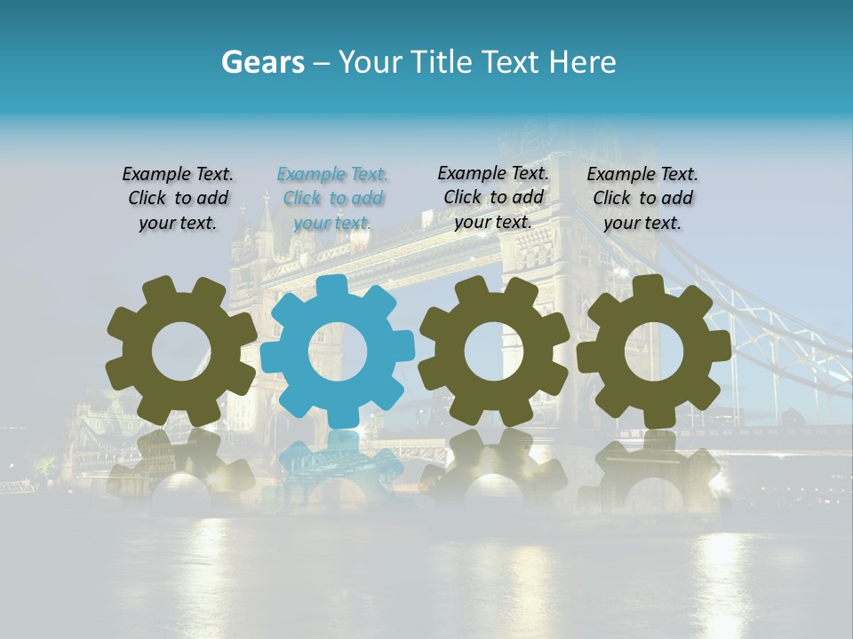 Architecture Bridge City Dark Dusk Late Lights London Ni Attraction Landmark PowerPoint Template