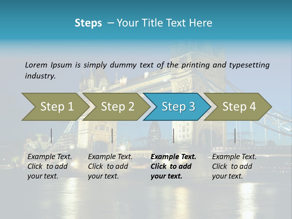 Architecture Bridge City Dark Dusk Late Lights London Ni Attraction Landmark PowerPoint Template