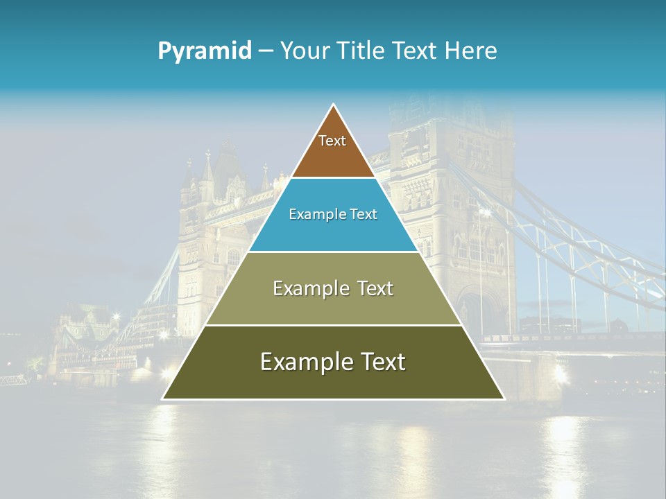 Architecture Bridge City Dark Dusk Late Lights London Ni Attraction Landmark PowerPoint Template