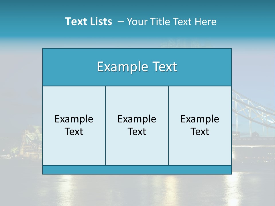 Architecture Bridge City Dark Dusk Late Lights London Ni Attraction Landmark PowerPoint Template