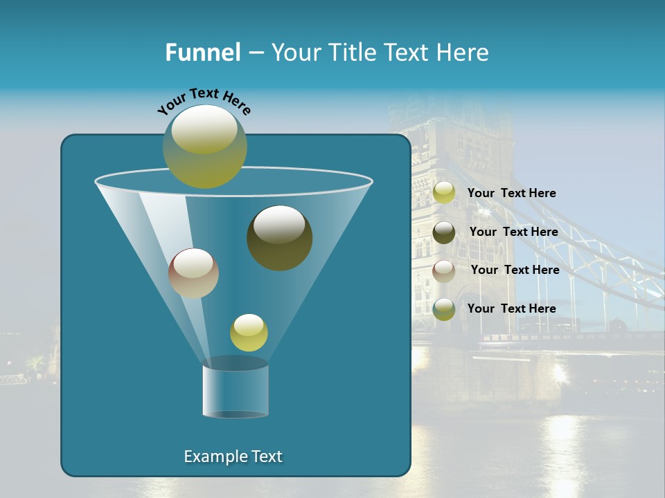 Architecture Bridge City Dark Dusk Late Lights London Ni Attraction Landmark PowerPoint Template