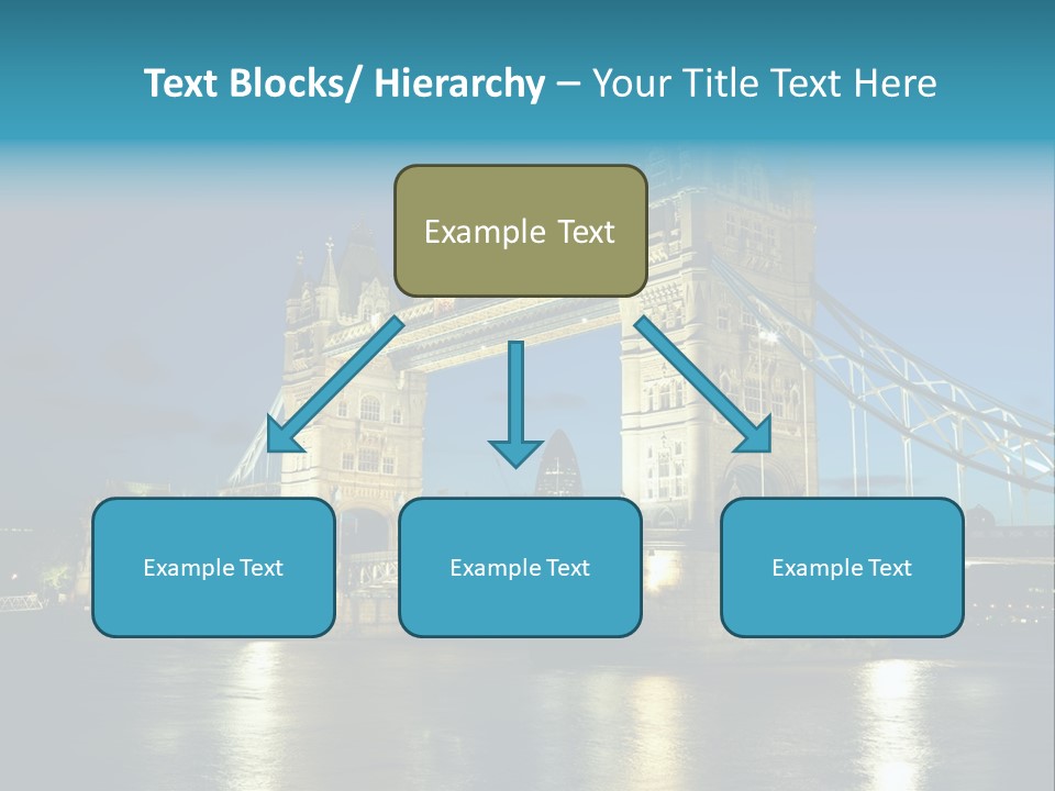 Architecture Bridge City Dark Dusk Late Lights London Ni Attraction Landmark PowerPoint Template