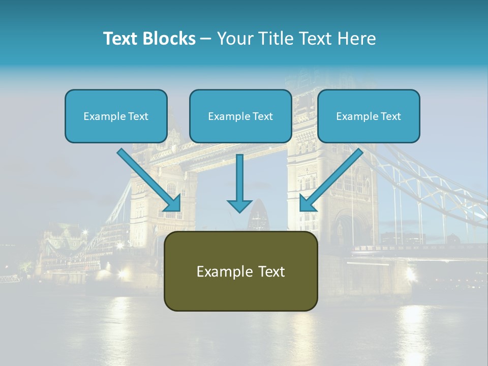 Architecture Bridge City Dark Dusk Late Lights London Ni Attraction Landmark PowerPoint Template