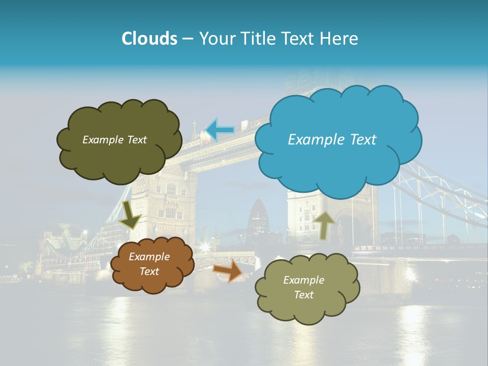 Architecture Bridge City Dark Dusk Late Lights London Ni Attraction Landmark PowerPoint Template