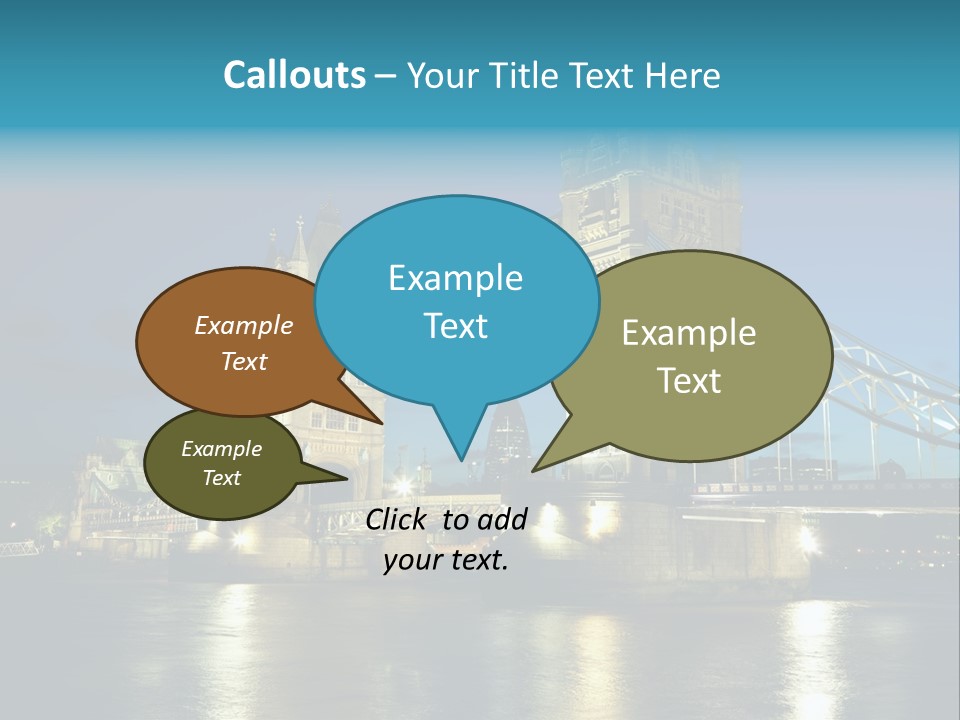 Architecture Bridge City Dark Dusk Late Lights London Ni Attraction Landmark PowerPoint Template