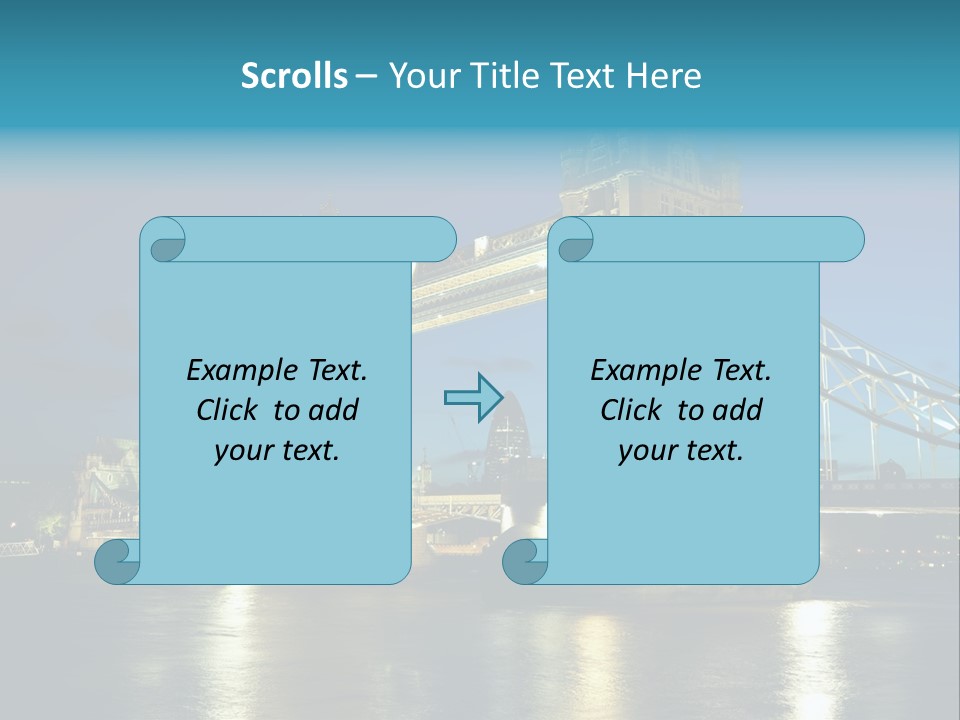 Architecture Bridge City Dark Dusk Late Lights London Ni Attraction Landmark PowerPoint Template