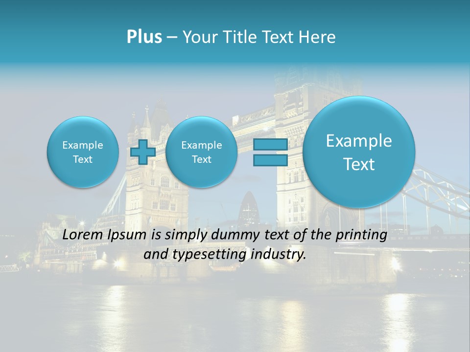 Architecture Bridge City Dark Dusk Late Lights London Ni Attraction Landmark PowerPoint Template