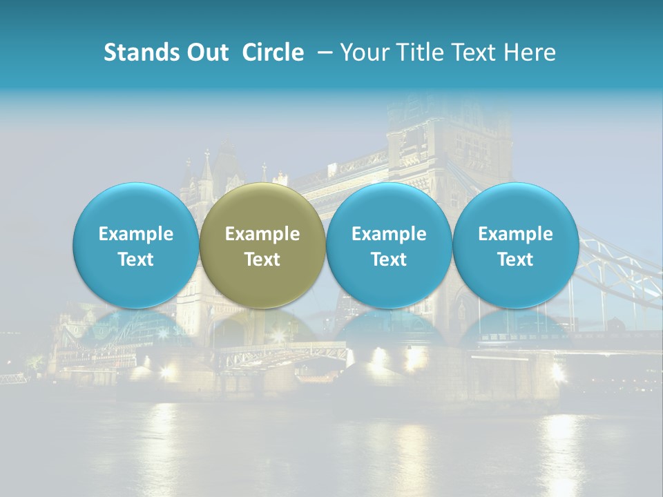 Architecture Bridge City Dark Dusk Late Lights London Ni Attraction Landmark PowerPoint Template