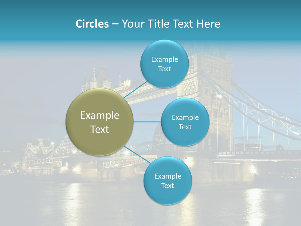 Architecture Bridge City Dark Dusk Late Lights London Ni Attraction Landmark PowerPoint Template