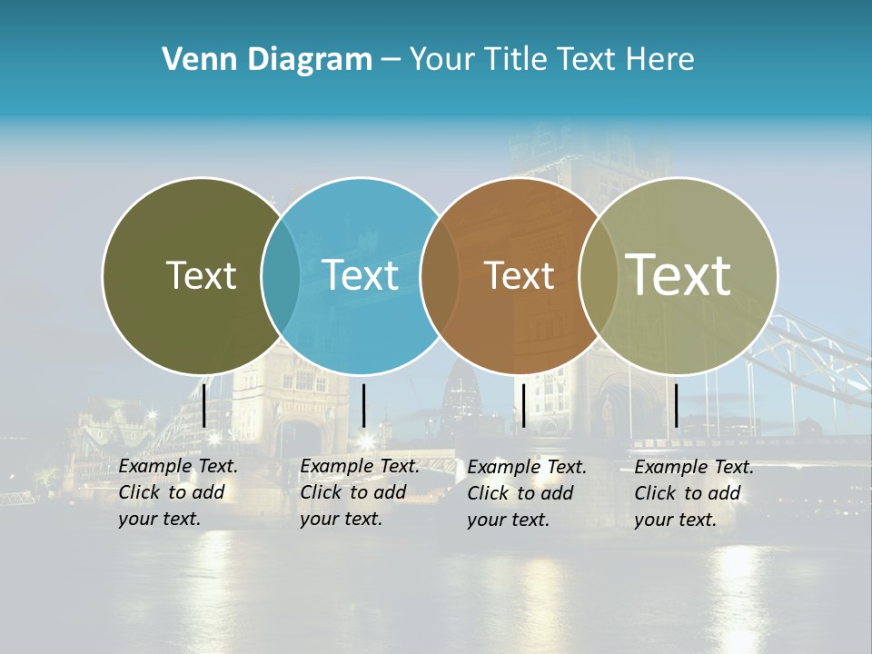 Architecture Bridge City Dark Dusk Late Lights London Ni Attraction Landmark PowerPoint Template