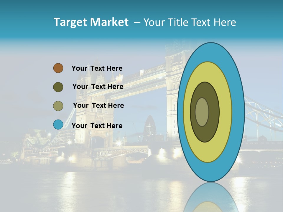 Architecture Bridge City Dark Dusk Late Lights London Ni Attraction Landmark PowerPoint Template