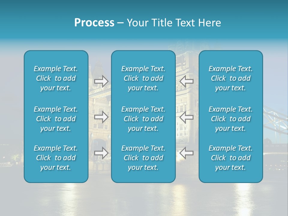 Architecture Bridge City Dark Dusk Late Lights London Ni Attraction Landmark PowerPoint Template