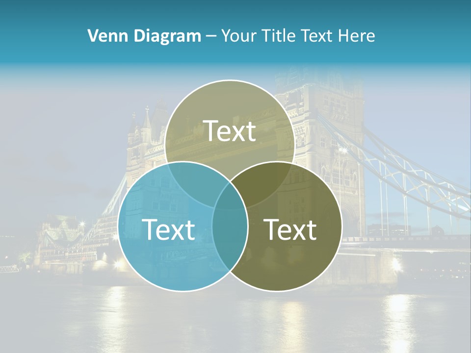 Architecture Bridge City Dark Dusk Late Lights London Ni Attraction Landmark PowerPoint Template