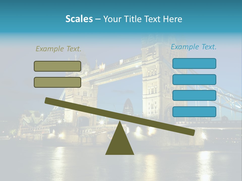 Architecture Bridge City Dark Dusk Late Lights London Ni Attraction Landmark PowerPoint Template