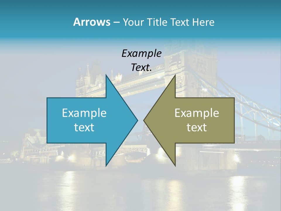 Architecture Bridge City Dark Dusk Late Lights London Ni Attraction Landmark PowerPoint Template