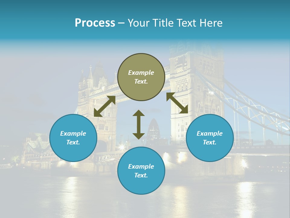 Architecture Bridge City Dark Dusk Late Lights London Ni Attraction Landmark PowerPoint Template