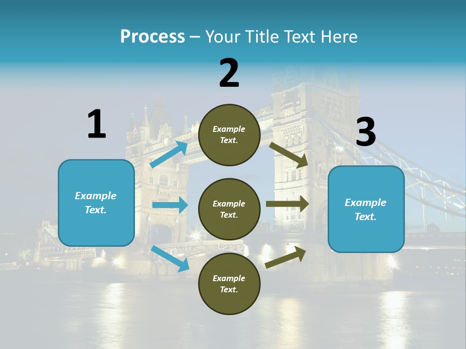 Architecture Bridge City Dark Dusk Late Lights London Ni Attraction Landmark PowerPoint Template