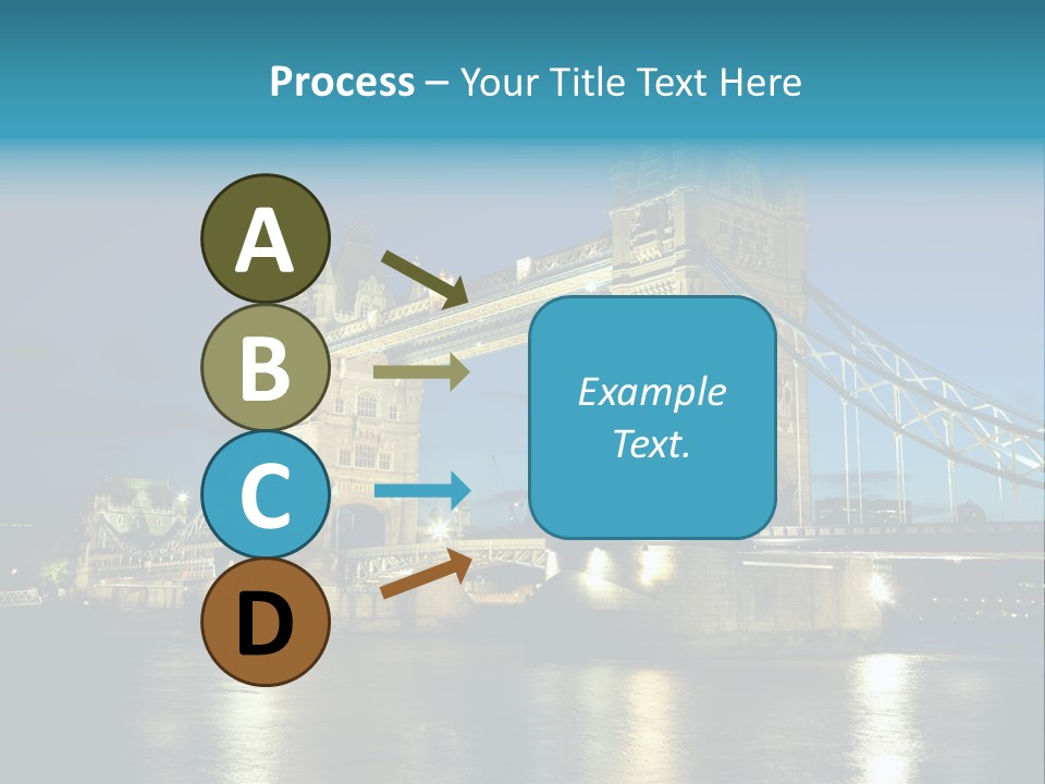Architecture Bridge City Dark Dusk Late Lights London Ni Attraction Landmark PowerPoint Template