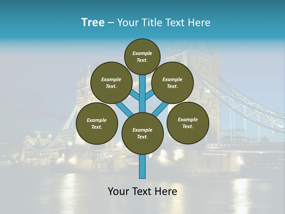 Architecture Bridge City Dark Dusk Late Lights London Ni Attraction Landmark PowerPoint Template