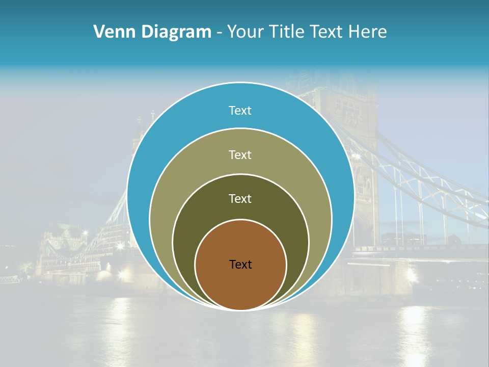 Architecture Bridge City Dark Dusk Late Lights London Ni Attraction Landmark PowerPoint Template
