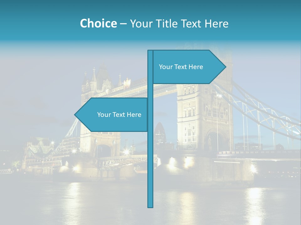 Architecture Bridge City Dark Dusk Late Lights London Ni Attraction Landmark PowerPoint Template