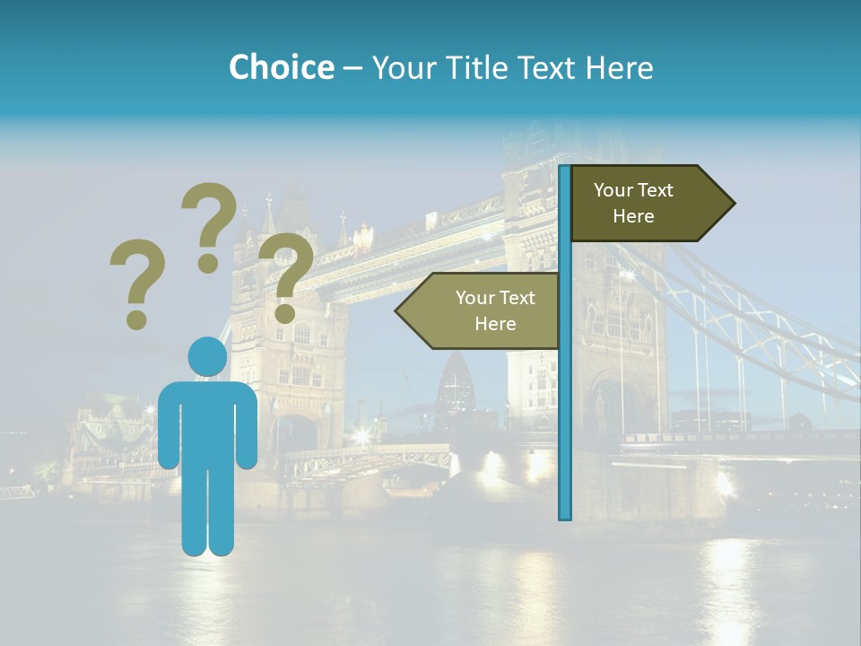 Architecture Bridge City Dark Dusk Late Lights London Ni Attraction Landmark PowerPoint Template