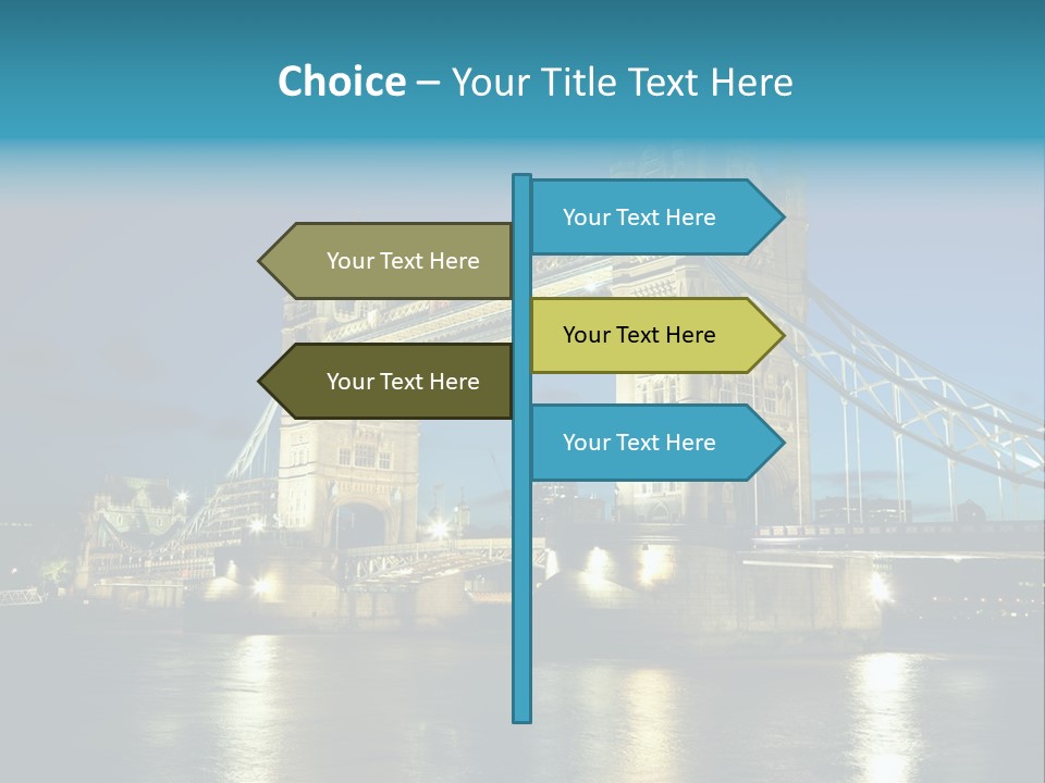 Architecture Bridge City Dark Dusk Late Lights London Ni Attraction Landmark PowerPoint Template