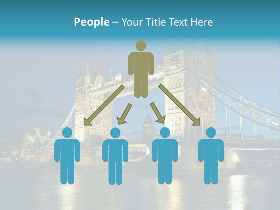 Architecture Bridge City Dark Dusk Late Lights London Ni Attraction Landmark PowerPoint Template