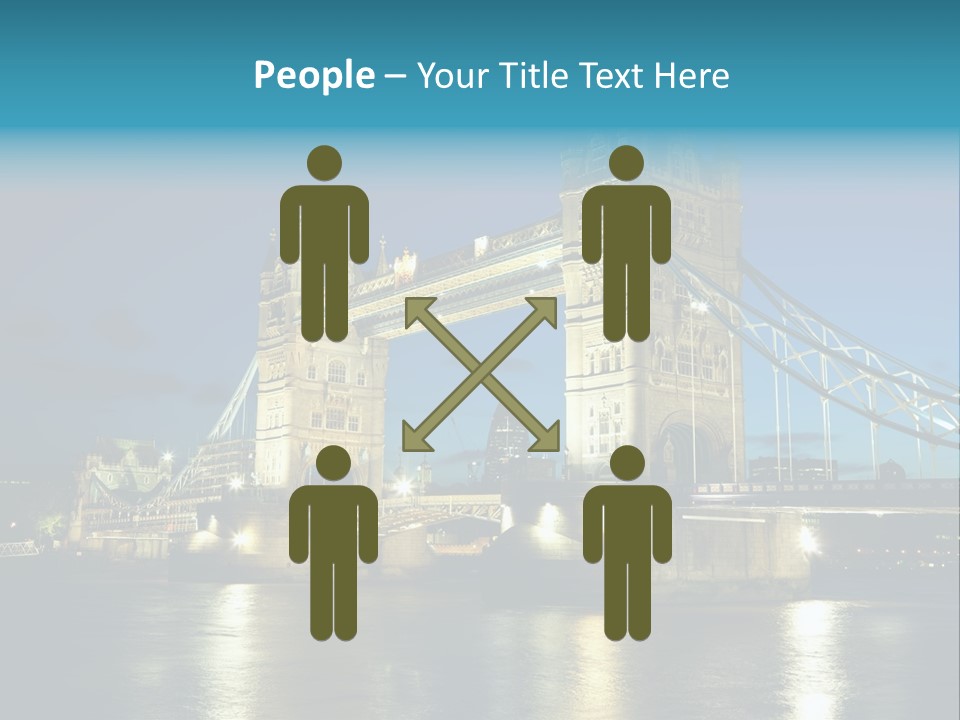 Architecture Bridge City Dark Dusk Late Lights London Ni Attraction Landmark PowerPoint Template