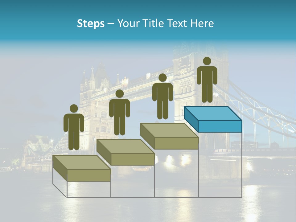 Architecture Bridge City Dark Dusk Late Lights London Ni Attraction Landmark PowerPoint Template