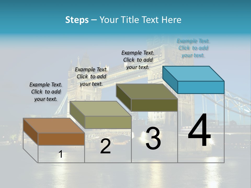 Architecture Bridge City Dark Dusk Late Lights London Ni Attraction Landmark PowerPoint Template