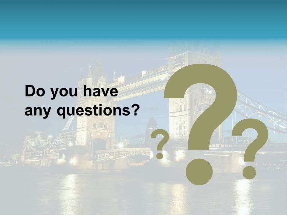 Architecture Bridge City Dark Dusk Late Lights London Ni Attraction Landmark PowerPoint Template