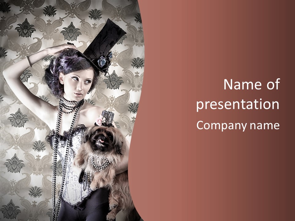 Woman Girl Classic PowerPoint Template