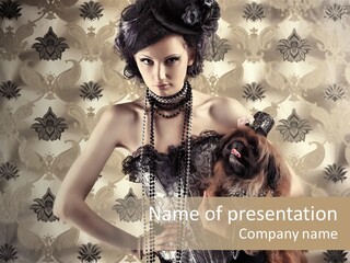 Girl Old Texture PowerPoint Template