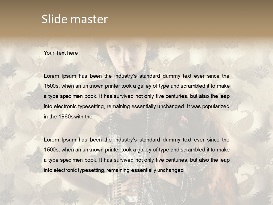 Girl Old Texture PowerPoint Template