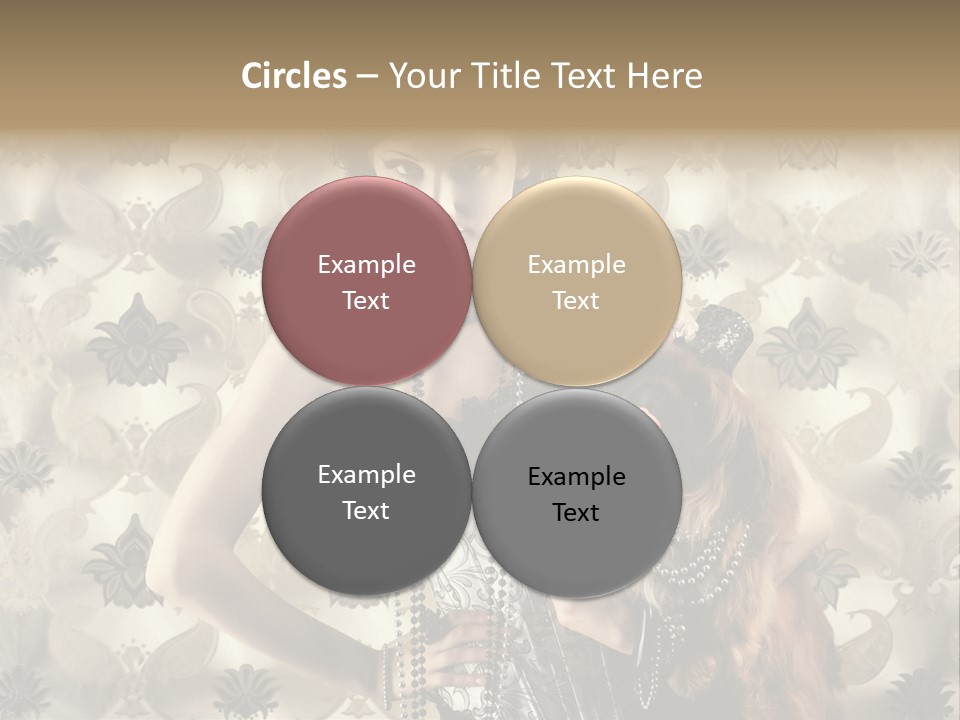 Girl Old Texture PowerPoint Template