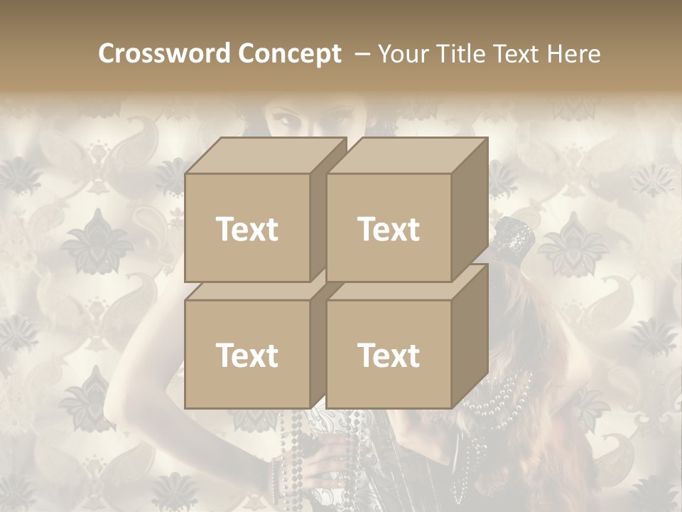 Girl Old Texture PowerPoint Template