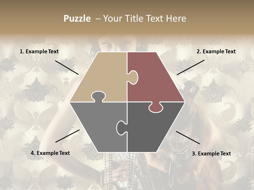 Girl Old Texture PowerPoint Template