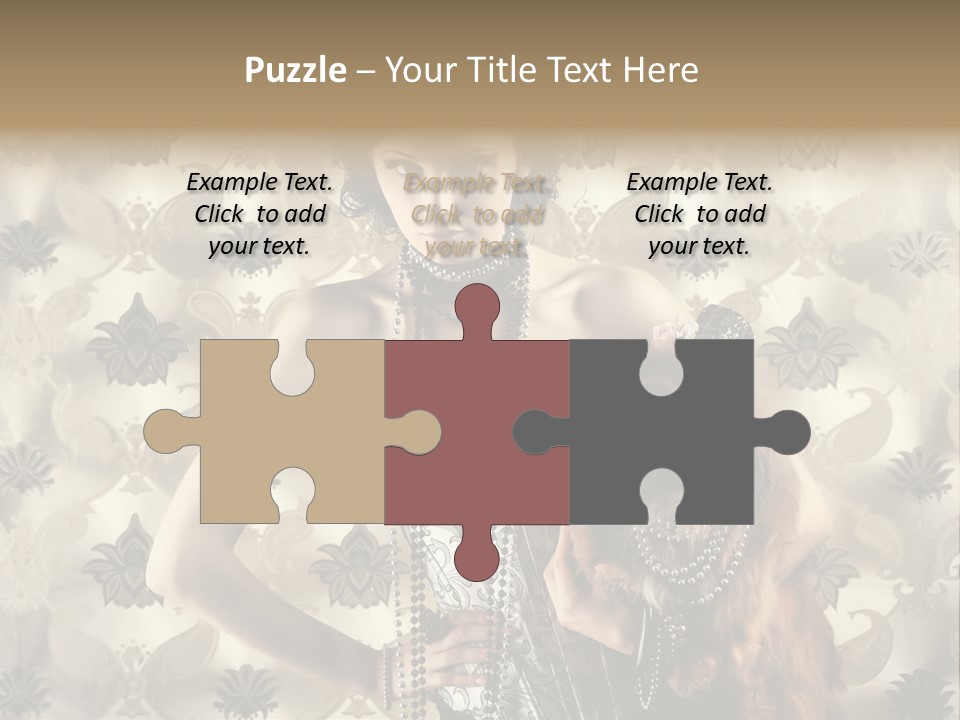 Girl Old Texture PowerPoint Template