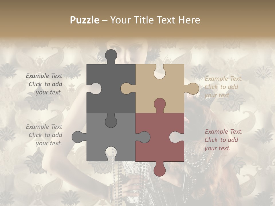 Girl Old Texture PowerPoint Template