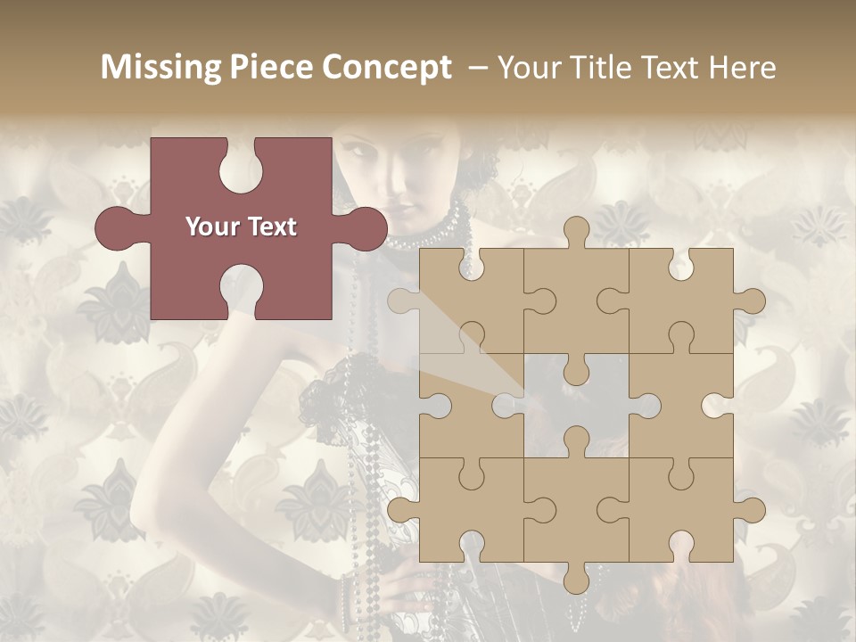 Girl Old Texture PowerPoint Template