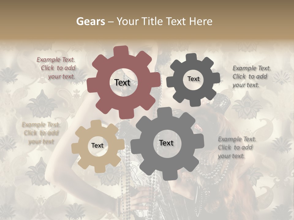 Girl Old Texture PowerPoint Template