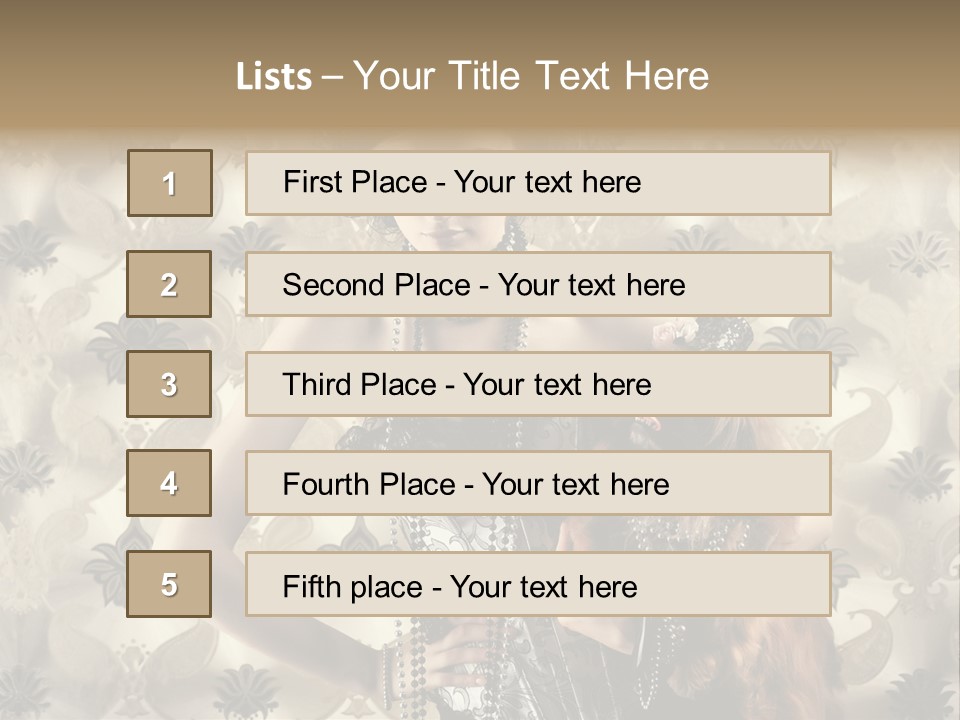 Girl Old Texture PowerPoint Template