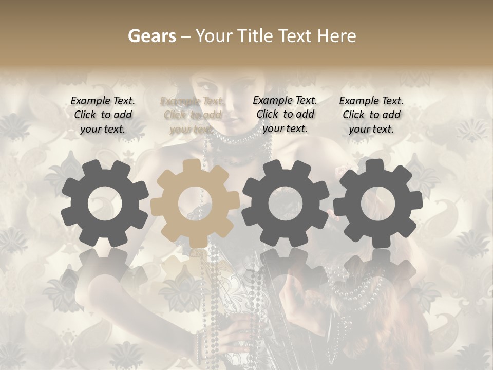 Girl Old Texture PowerPoint Template