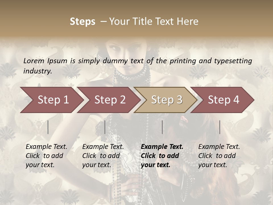 Girl Old Texture PowerPoint Template