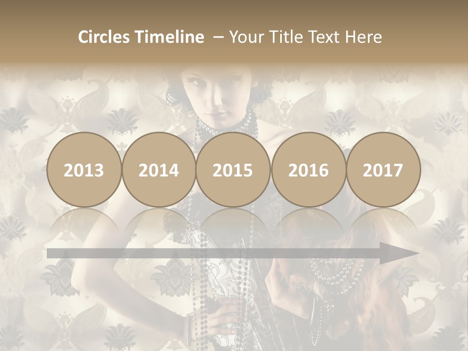 Girl Old Texture PowerPoint Template