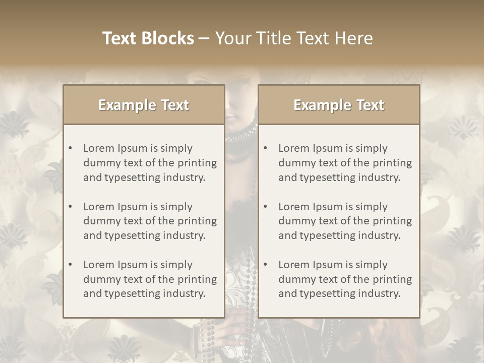 Girl Old Texture PowerPoint Template